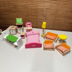 Dragon Drew Vibrant Wooden Dollhouse Furniture Set